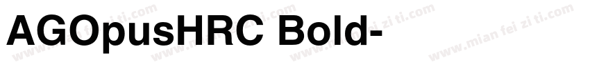 AGOpusHRC Bold字体转换